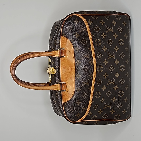 Authentic Louis Vuitton LV Deauville Monogram Handbag Tote Dust bag Lock Key - Picture 3 of 17